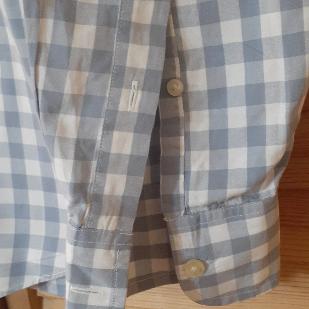 J. CREW Men's Blue Gray Checkered Button Down Shirt M